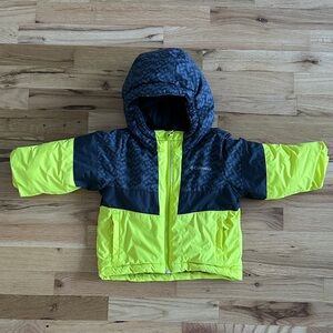 Columbia Boys Lightning Lift II Jacket - safety yellow and gray 2T
